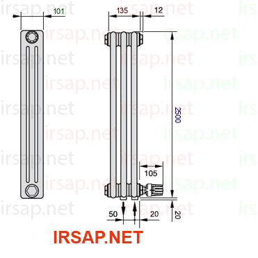 Радиатор IRSAP Tesi 32500/3 T26 CL 01